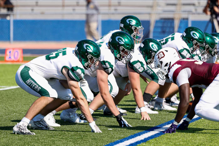 Glenbard West offensive line
